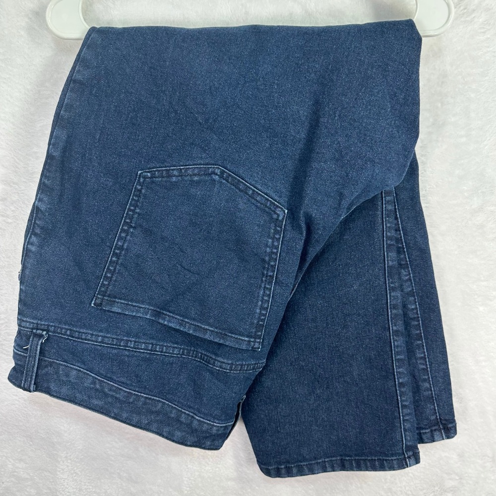 Terra & Sky Straight Leg Jeans Womens 20W Petite Blue Denim High Rise Stretch